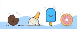 甜品卡通标签
