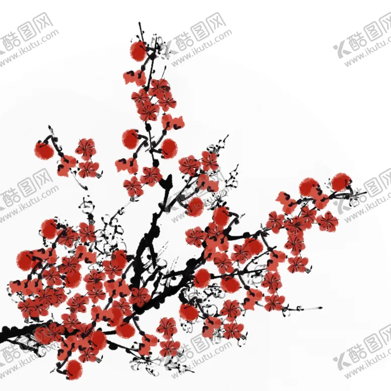 编号：90056505061253564609【酷图网】源文件下载-中国风水墨梅