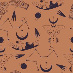 简笔线条拼接背景