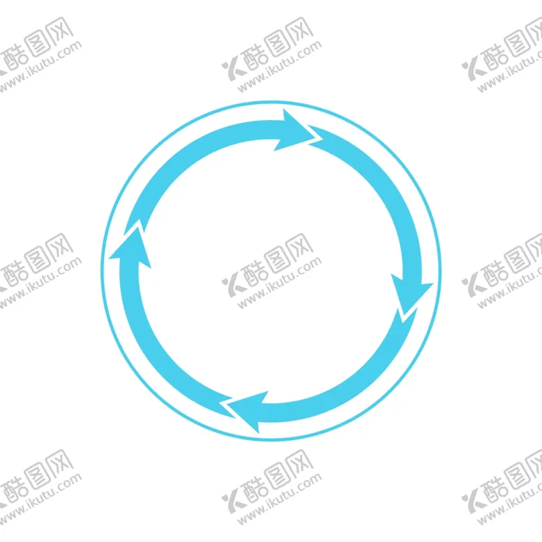 编号：44686202181559243404【酷图网】源文件下载-蓝色箭头旋转绕圆