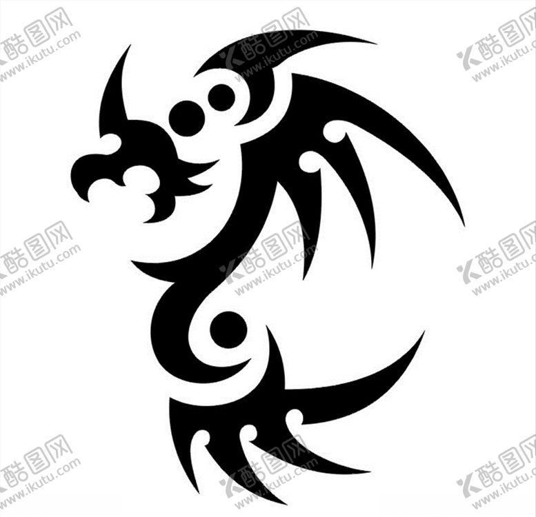 编号：21889909240812583019【酷图网】源文件下载-抽象龙图腾矢量图