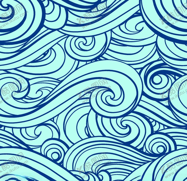 编号：41483810030022381364【酷图网】源文件下载-日式水波花纹图案