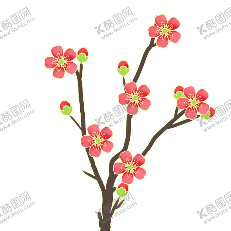 编号：81725401182111557895【酷图网】源文件下载-梅花插画海报图片 