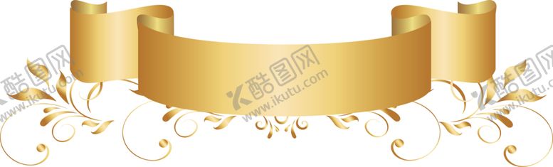 编号：61075310211443268704【酷图网】源文件下载-金色飘带标签