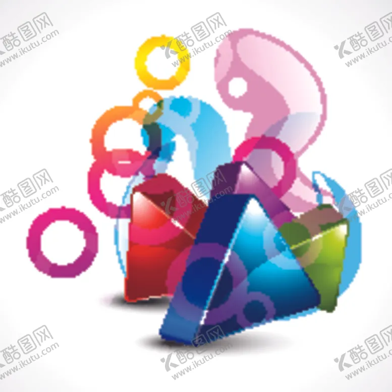 编号：54796210161458202209【酷图网】源文件下载-3d动感几何体梦幻背景