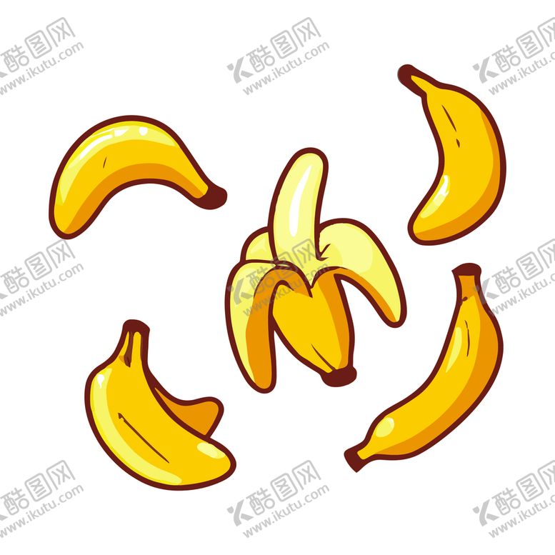 编号：38074509120117546279【酷图网】源文件下载-卡通香蕉