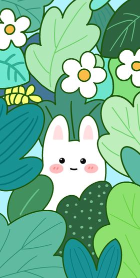 花丛兔子