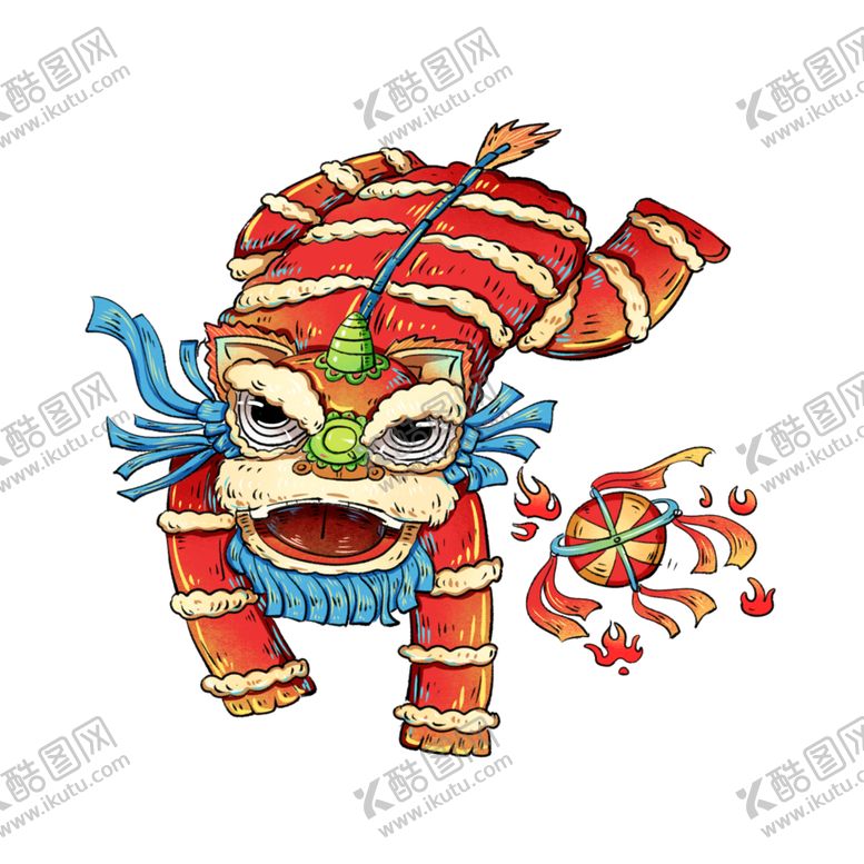 编号：14293406250641366565【酷图网】源文件下载-春节舞狮