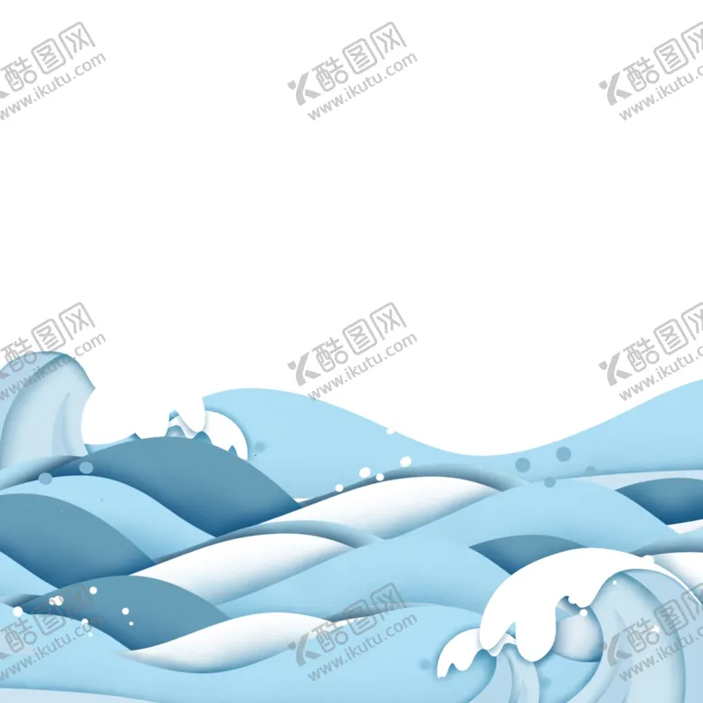 编号：93499804072254112612【酷图网】源文件下载-剪纸卡通浪花元素