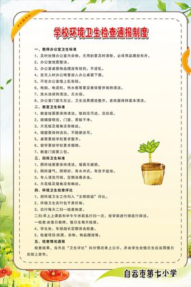 学校环境卫生检查通报制度