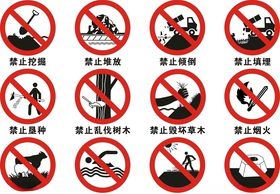 禁止标识矢量图