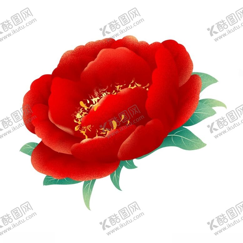 编号：16129402170307131099【酷图网】源文件下载-红色富贵牡丹花