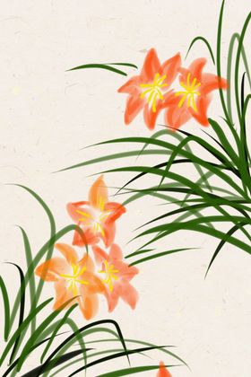 国风国画墙贴墙画壁画背景素材