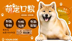 宠物海报淘宝美容店开张猫粮