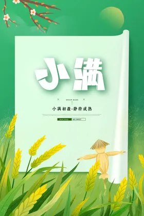 小满中国风微信稿单张推广