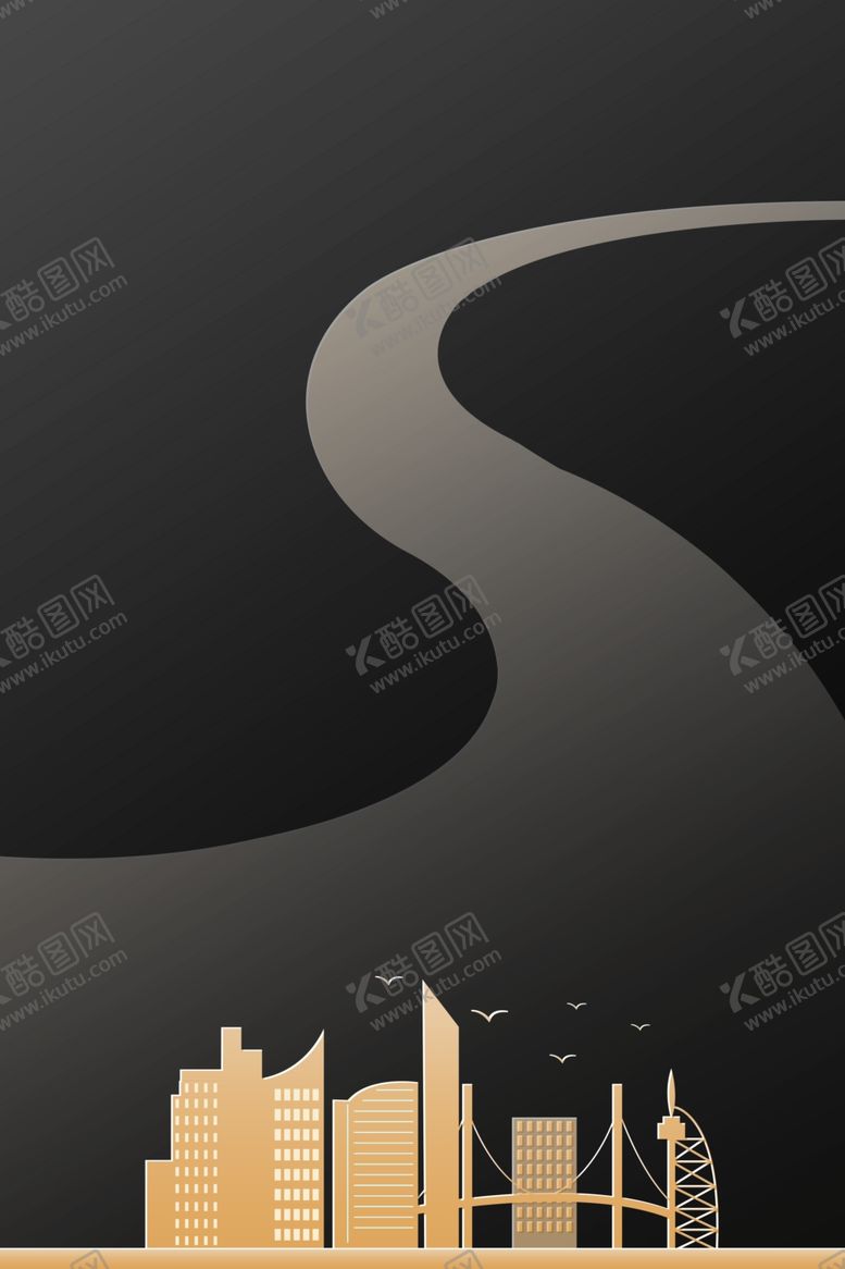 编号：27350505180016463890【酷图网】源文件下载-地产建筑城市高端金色线条背景