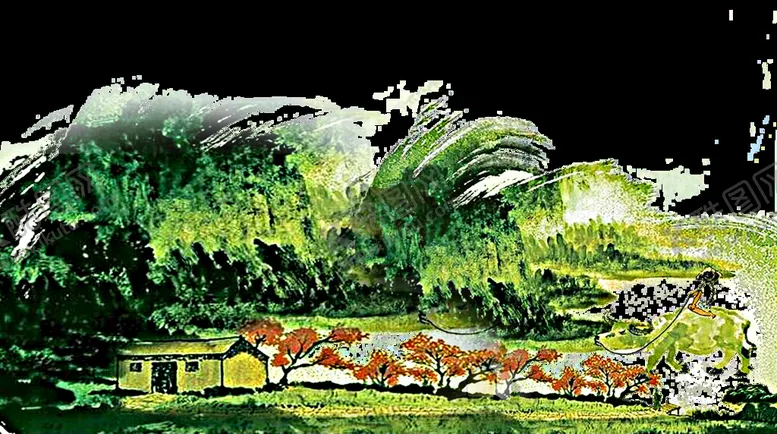 编号：24791310110703167168【酷图网】源文件下载- 手绘古风插画背景图片 