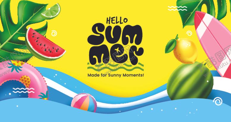 编号：13845804050103442731【酷图网】源文件下载-夏日主题插画