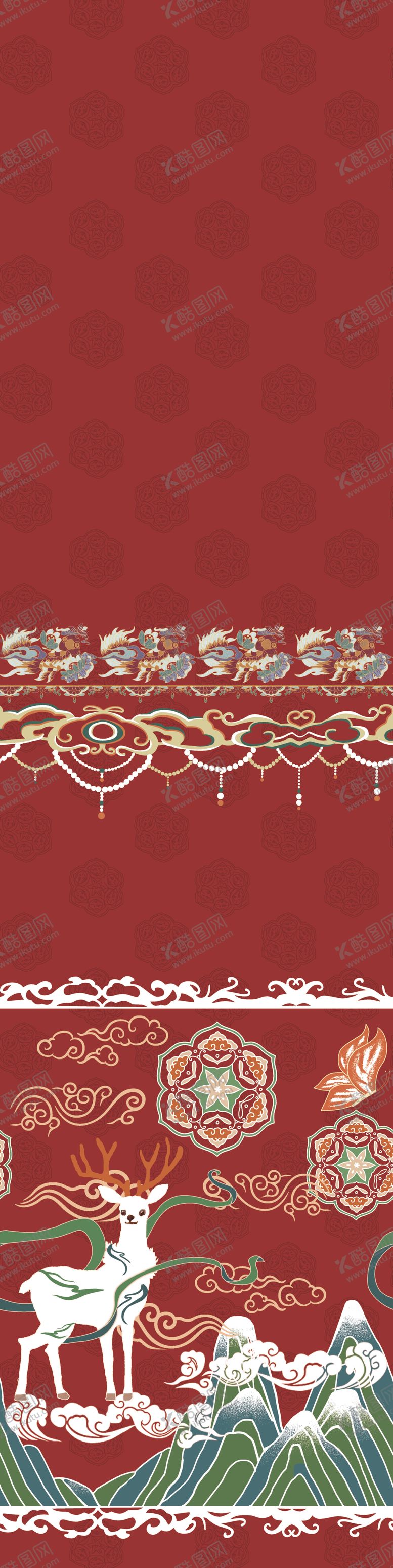 编号：82442802102055289564【酷图网】源文件下载-马面裙鹿花