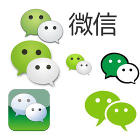 图标微信聊天软件绿