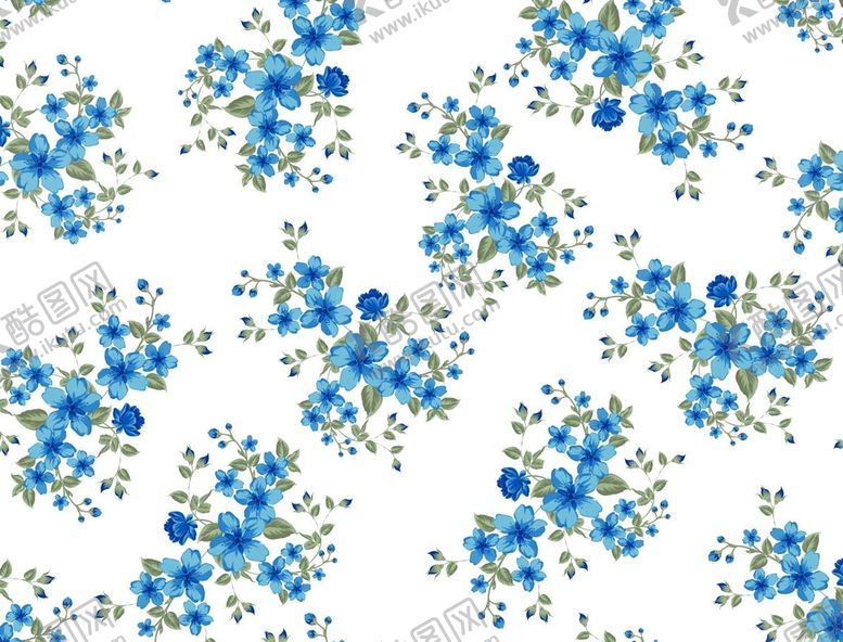 编号：38645909241904093740【酷图网】源文件下载-小碎花 花团 手绘花  树叶