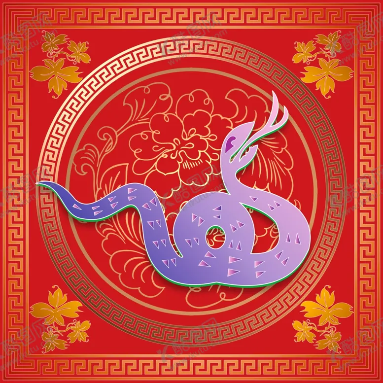 编号：21612109280909335694【酷图网】源文件下载-喜庆窗贴蛇过年火爆海报