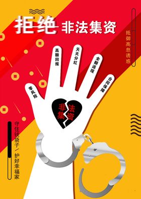 拒绝非法集资展板