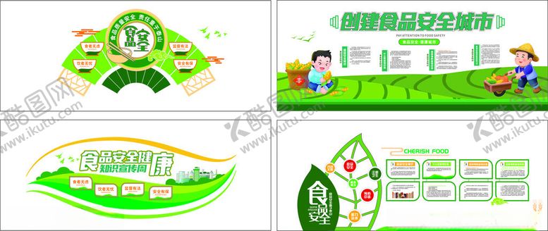 编号：93981210100434022560【酷图网】源文件下载-食品安全海报文化墙