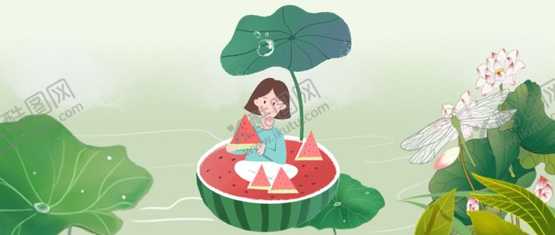 编号：28889706271554266123【酷图网】源文件下载-立夏荷塘微信公众号图