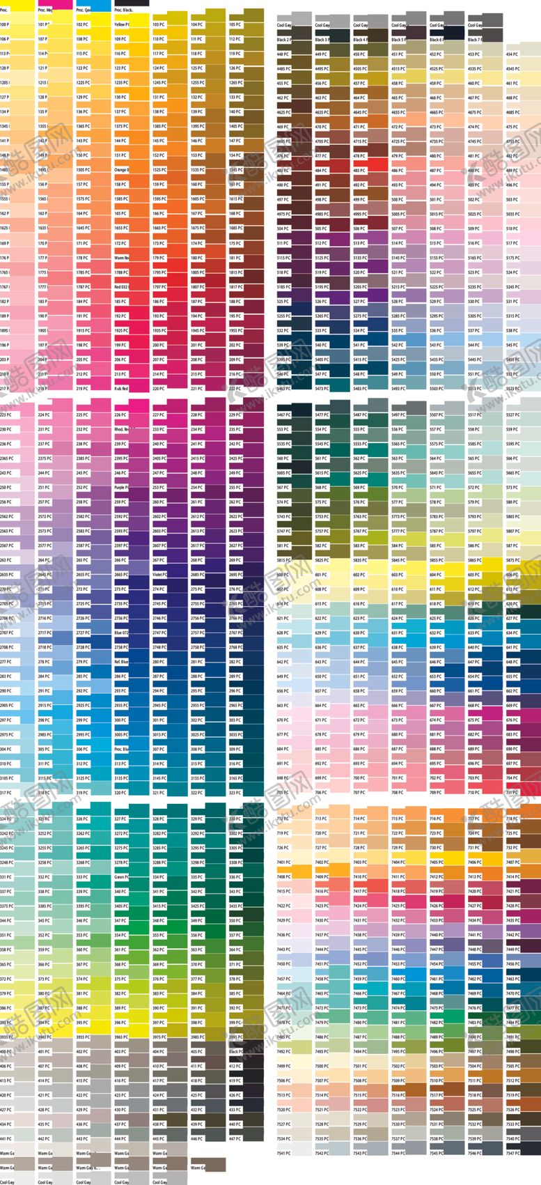 编号：58755410280529104790【酷图网】源文件下载-色卡色谱调色卡cmyk