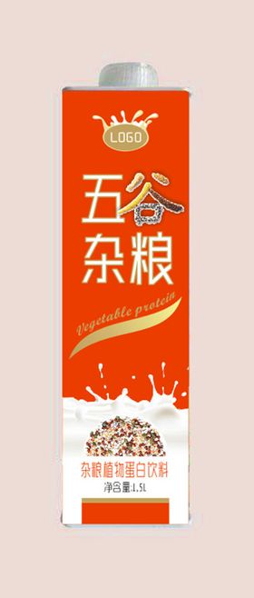 五谷杂粮瓶标奶花蛋白饮料