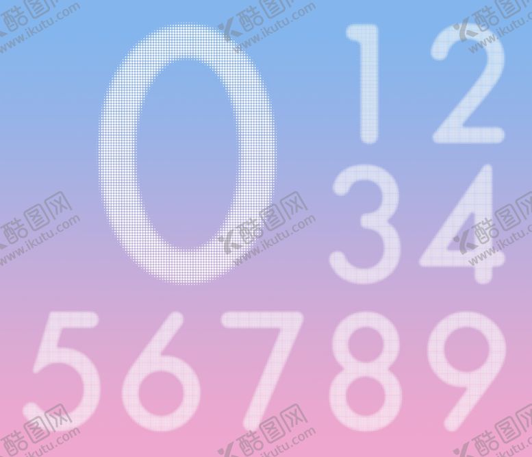 编号：19897501170338138027【酷图网】源文件下载-波点数字