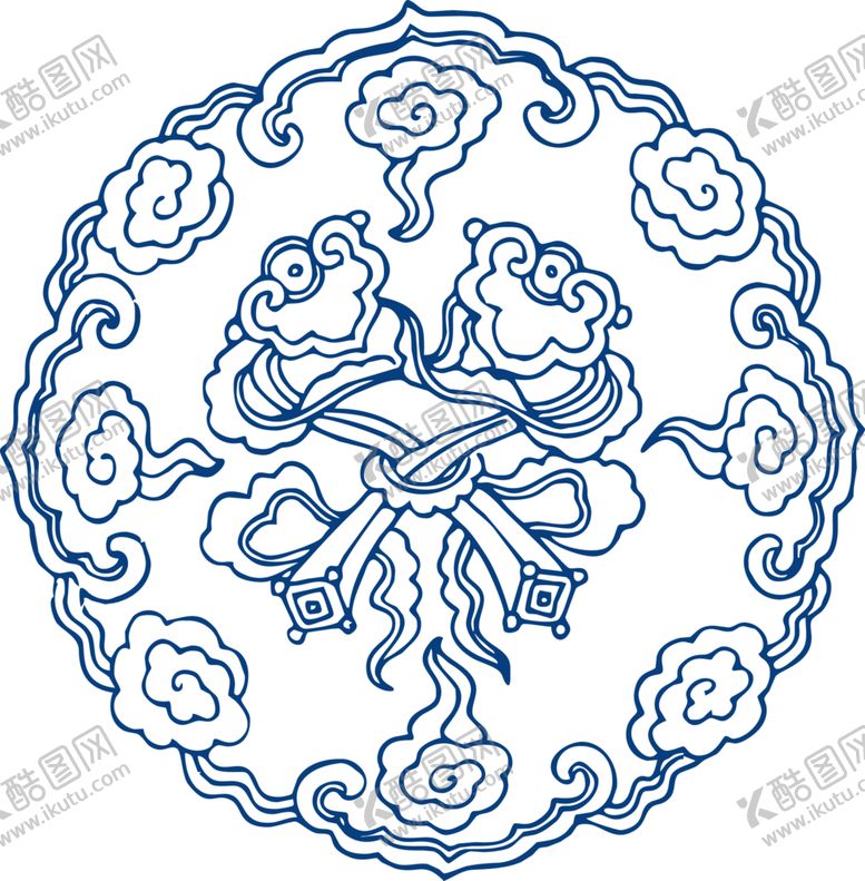 编号：25159509231114288620【酷图网】源文件下载-青花瓷图案