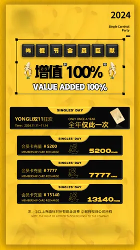 光棍节会员巨献