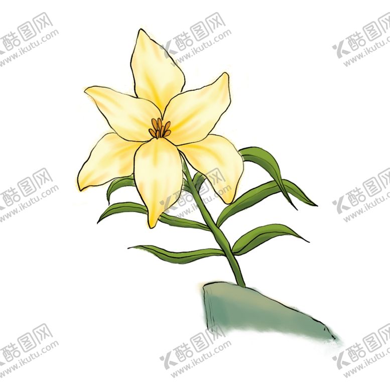 编号：73611509191547529766【酷图网】源文件下载-手绘黄花植物元素