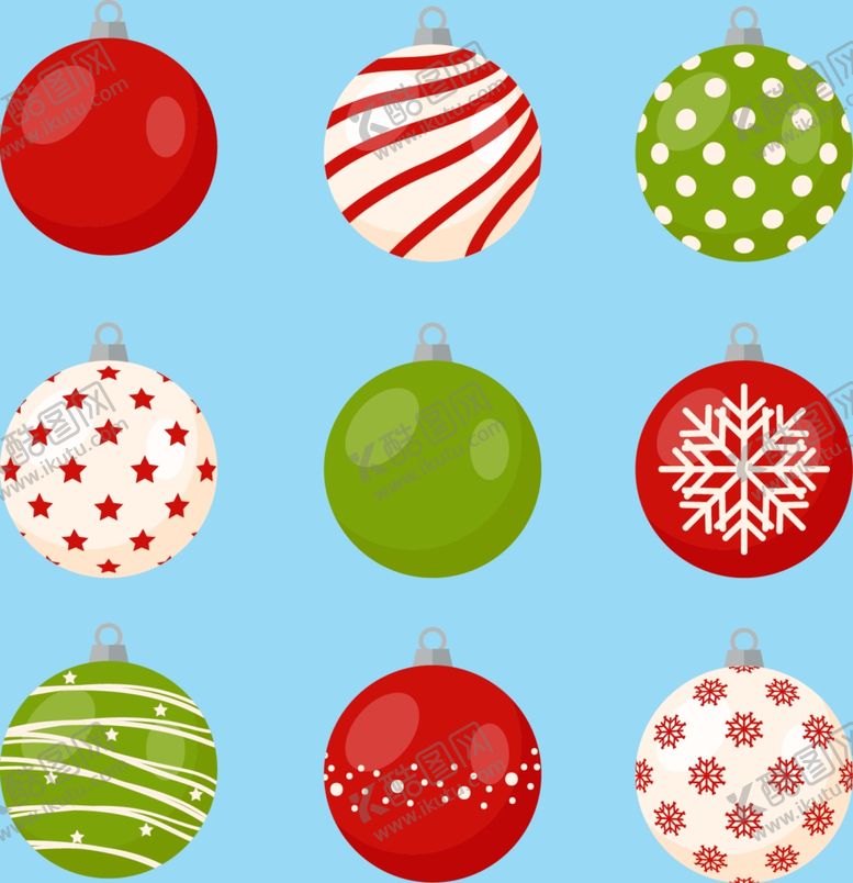 编号：60791309290023599360【酷图网】源文件下载-圣诞彩球装饰图案