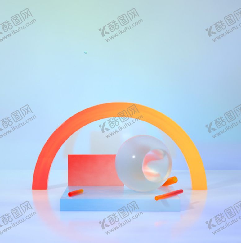 编号：97316001280327199703【酷图网】源文件下载-C4D模型舞台展台纯色背景