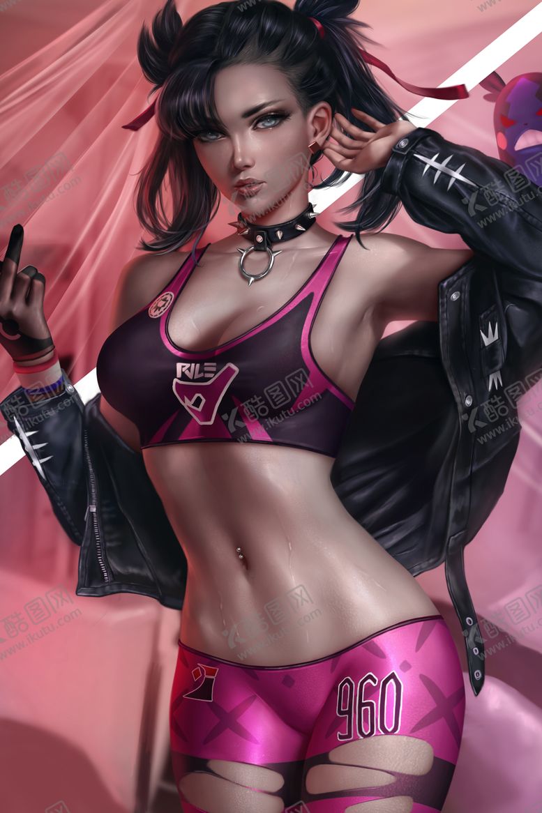 编号：26435401260237069238【酷图网】源文件下载-皮衣美女
