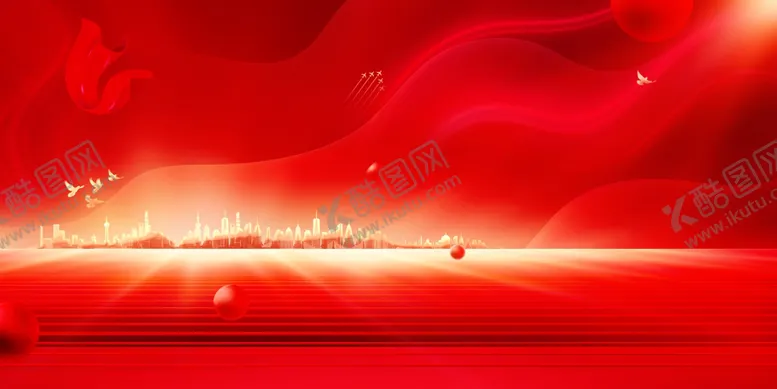 编号：80238702230914328179【酷图网】源文件下载-红色展板背景