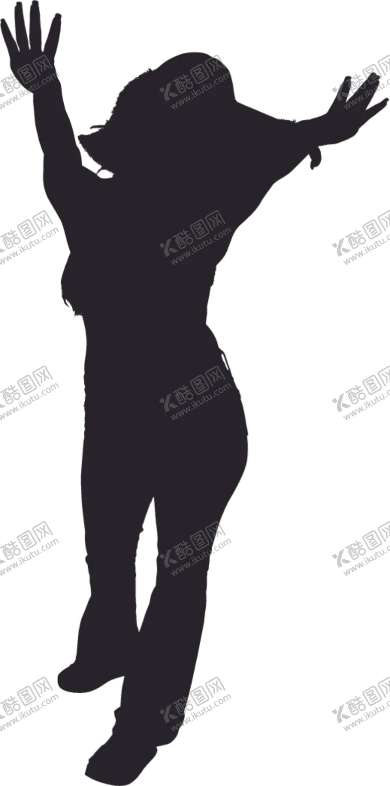 编号：10508404200738128272【酷图网】源文件下载-欢呼的人剪影
