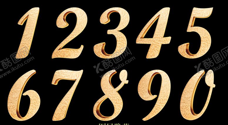 编号：44522110021701295846【酷图网】源文件下载-金色立体数字