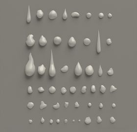 水滴OBJ模型C4DMAX