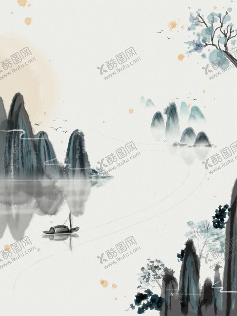 编号：98467912051800025055【酷图网】源文件下载-水墨画图片山水风景中国风