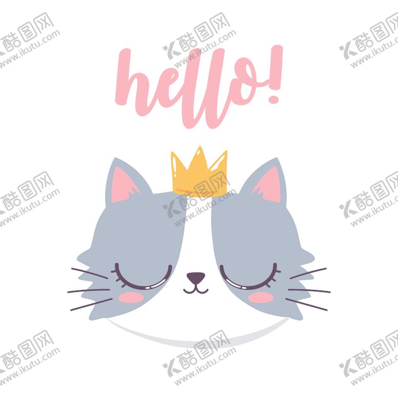 编号：42260603311158312538【酷图网】源文件下载-手绘淡彩猫