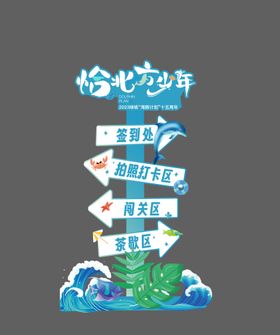 海浪活动指引牌