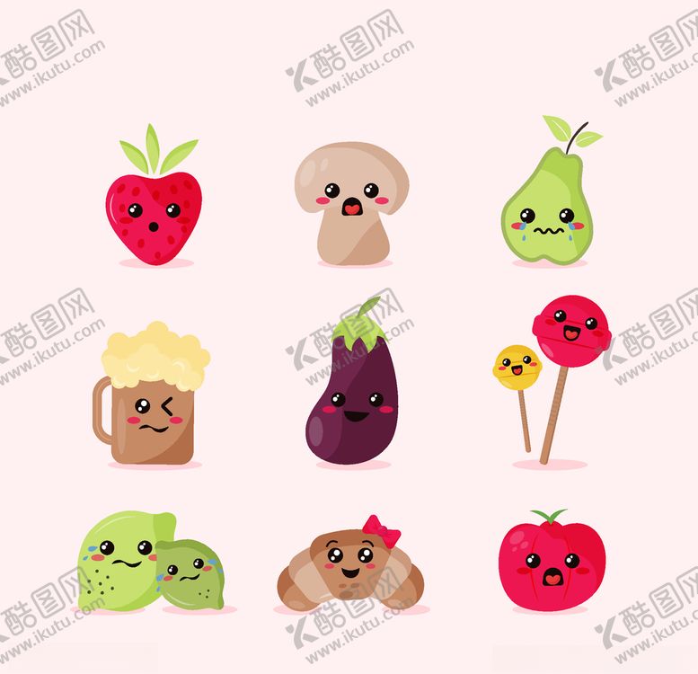 编号：53222410190432431402【酷图网】源文件下载-可爱食物