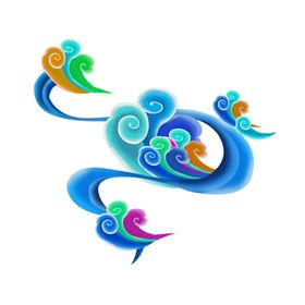 彩色祥云元素