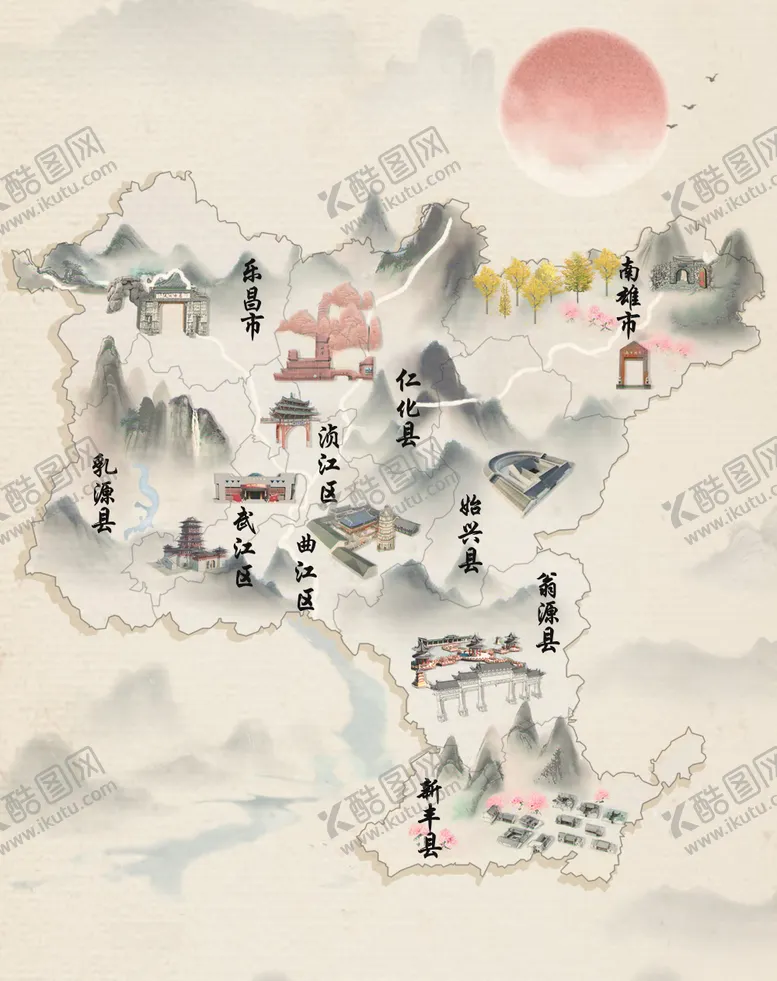 编号：54380801062222224338【酷图网】源文件下载-地图海报