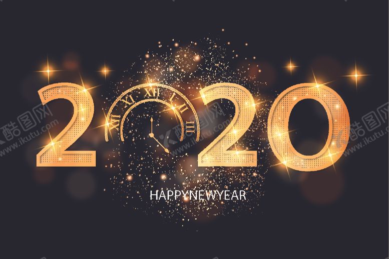 编号：63937910290242483232【酷图网】源文件下载-2020年新年闪光文字