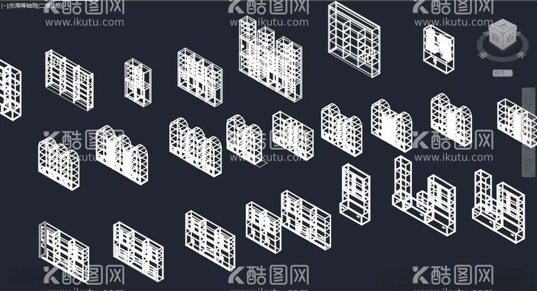 编号：27091712042338239705【酷图网】源文件下载-书柜三视图